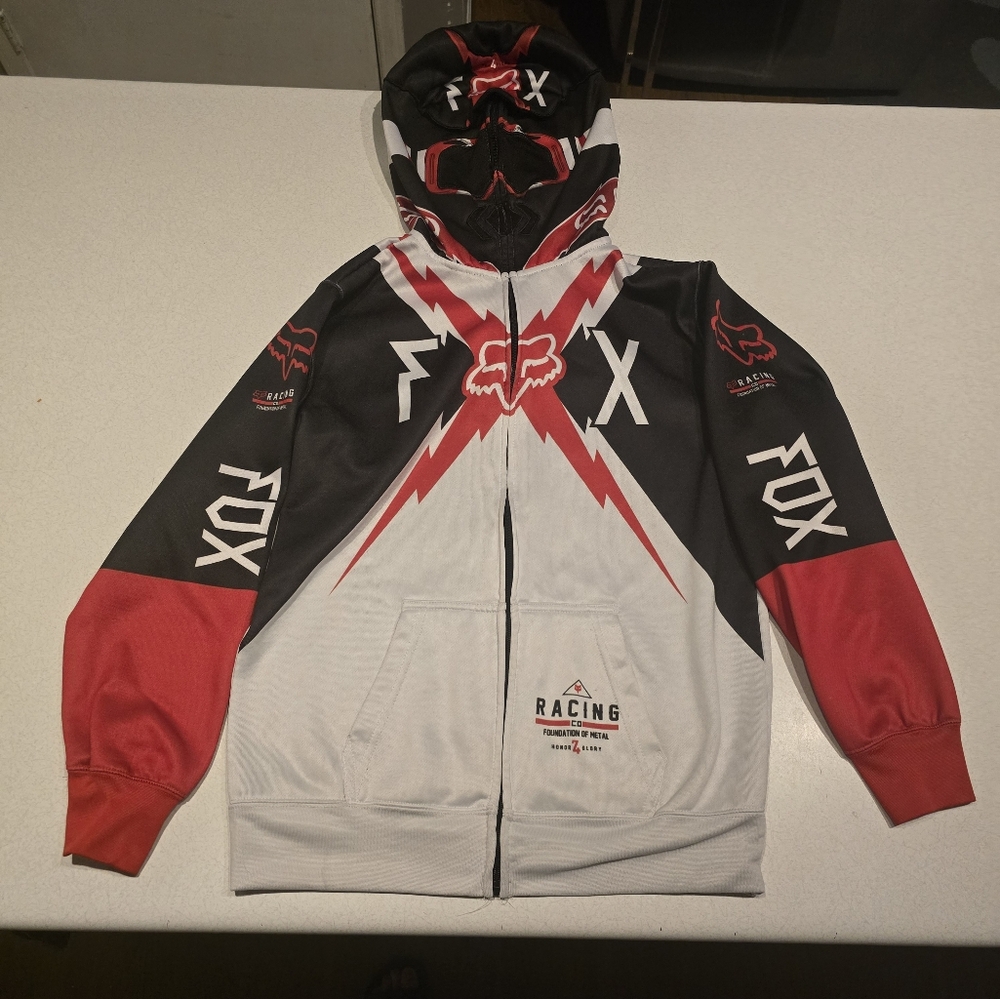 Fox Kids Red and Black Racing Hoodie